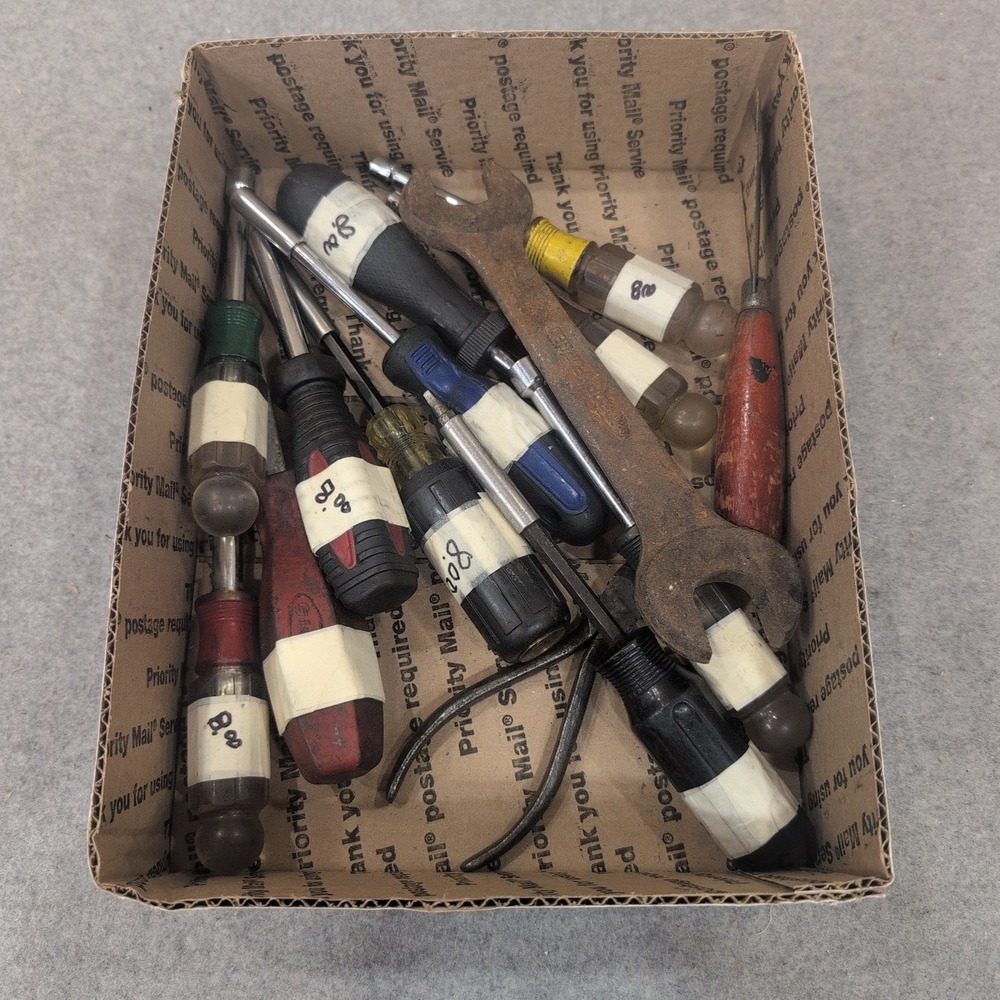 Assorted Hand Tool Lot Screwdrivers Wrench Wire Cutters Mixed Brands DIY Repair